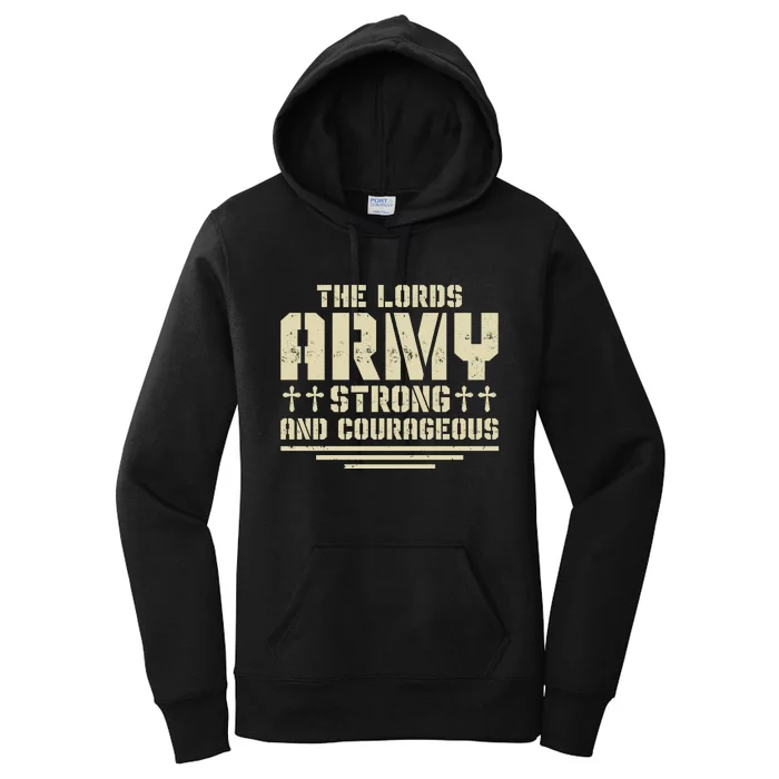 The Lords Army Strong And Courageous Jesus Christ Women's Pullover Hoodie