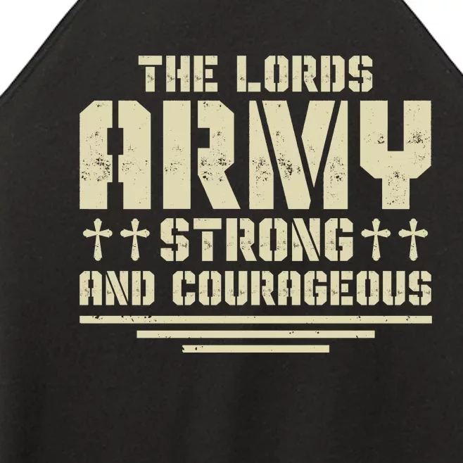 The Lords Army Strong And Courageous Jesus Christ Women’s Perfect Tri Rocker Tank