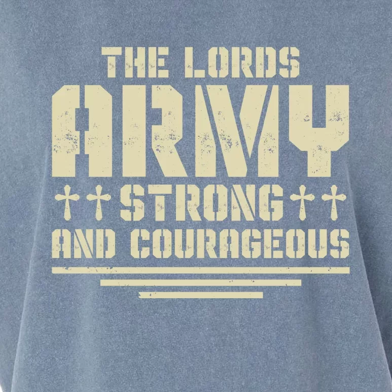 The Lords Army Strong And Courageous Jesus Christ Garment-Dyed Women's Muscle Tee