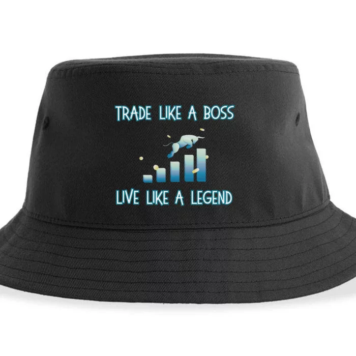 Trade Like A Boss Live Like A Legend Sustainable Bucket Hat