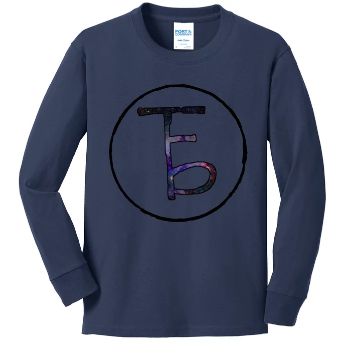 Tfb Logo But In Space Kids Long Sleeve Shirt