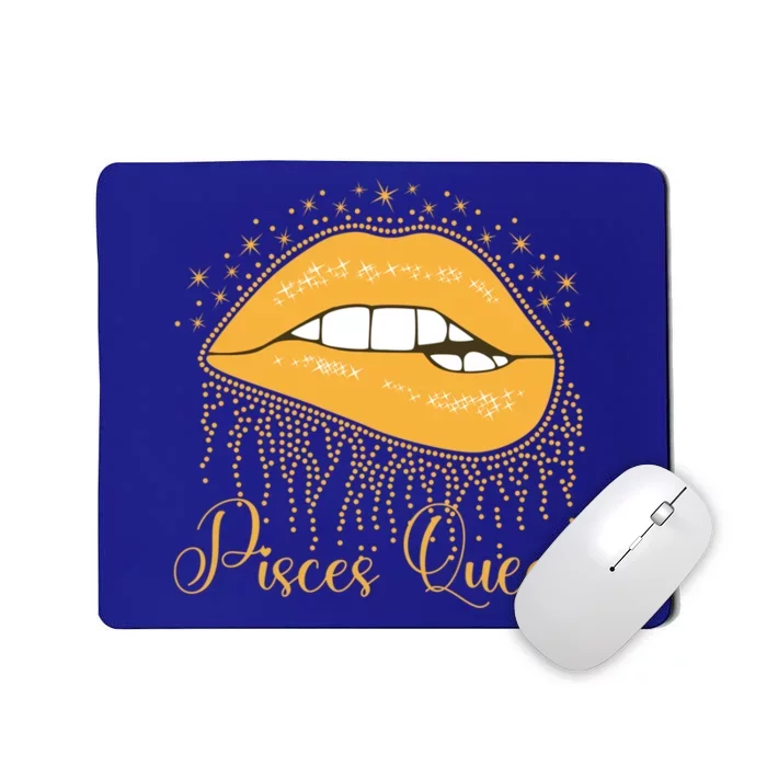 Trendy Lip Biting Pisces Queen Lips Drip Graphic Design Meaningful Gift Mousepad