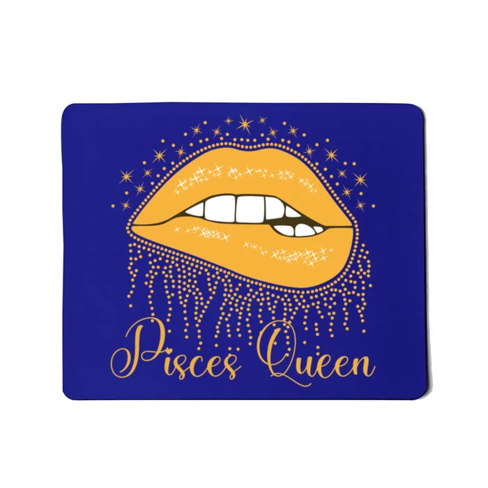 Trendy Lip Biting Pisces Queen Lips Drip Graphic Design Meaningful Gift Mousepad