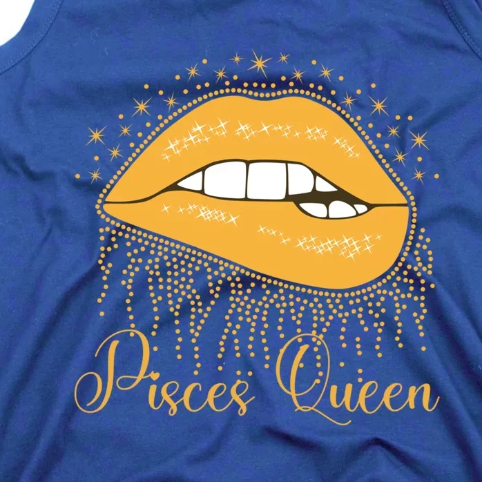 Trendy Lip Biting Pisces Queen Lips Drip Graphic Design Meaningful Gift Tank Top