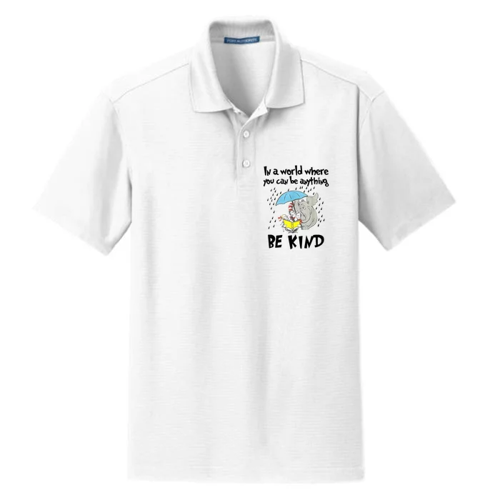 Teacher Life Be Kind Gift For Teacher Cat In Hat Dry Zone Grid Performance Polo