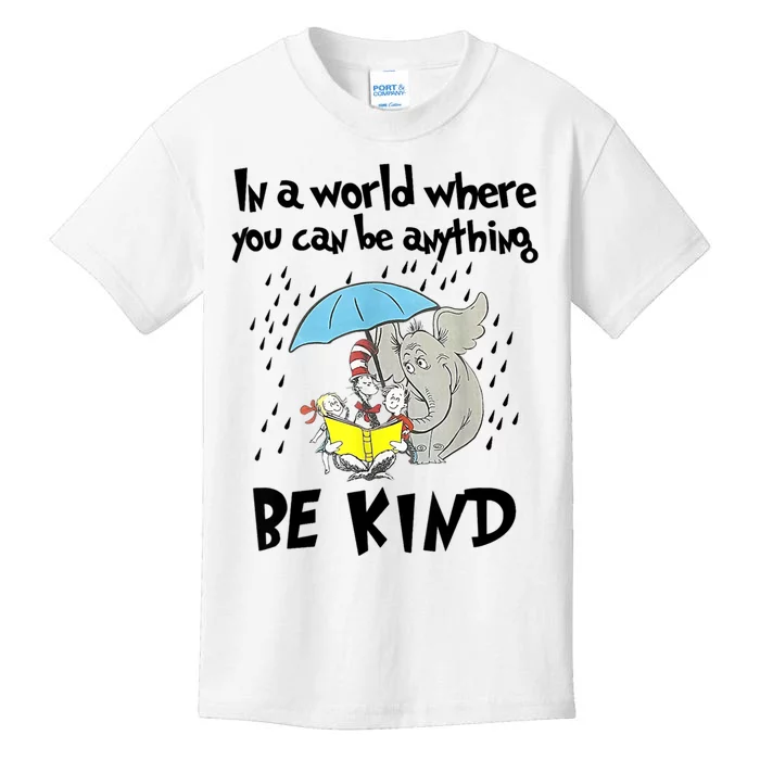 Teacher Life Be Kind Gift For Teacher Cat In Hat Kids T-Shirt