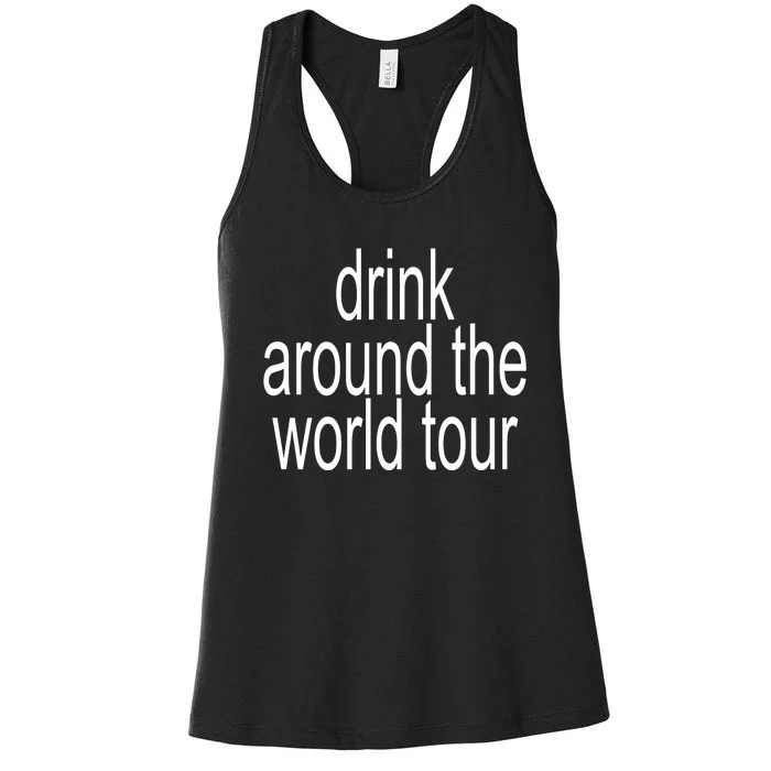 The Lost Bros Drink Around The World Brat Summer Women's Racerback Tank