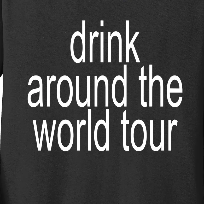 The Lost Bros Drink Around The World Brat Summer Kids Long Sleeve Shirt