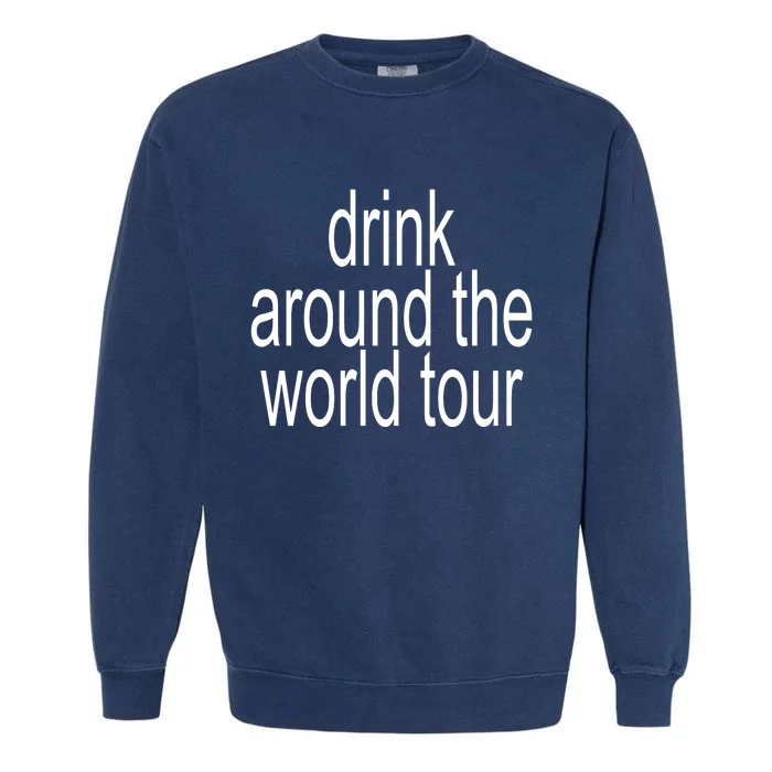 The Lost Bros Drink Around The World Brat Summer Garment-Dyed Sweatshirt