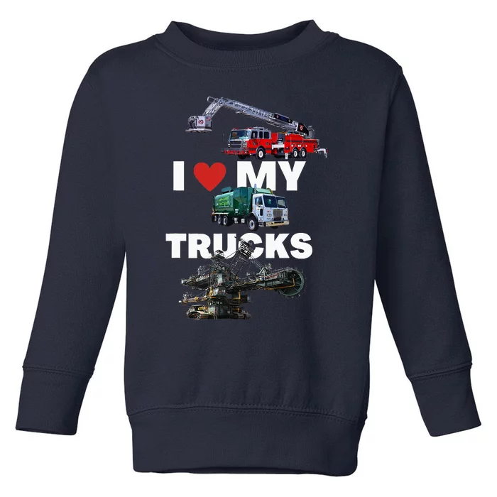 Truck Lovers Born To Truck Driving Passion Toddler Sweatshirt