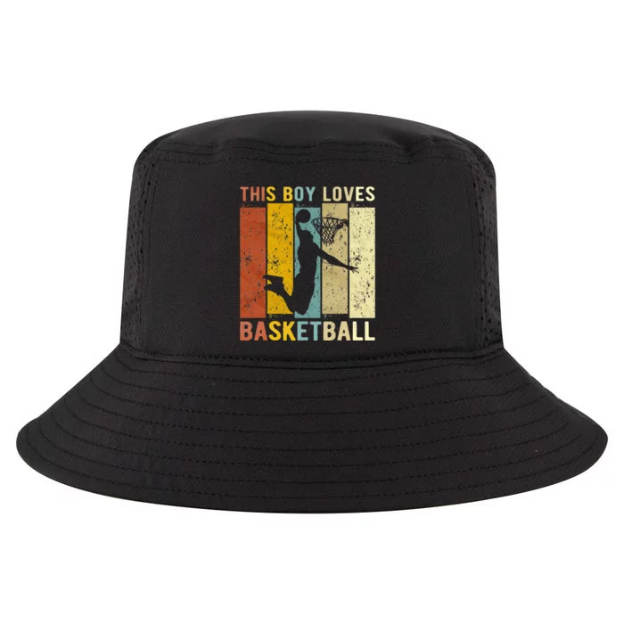 This  Loves Basketball Boys Basketball Cool Comfort Performance Bucket Hat