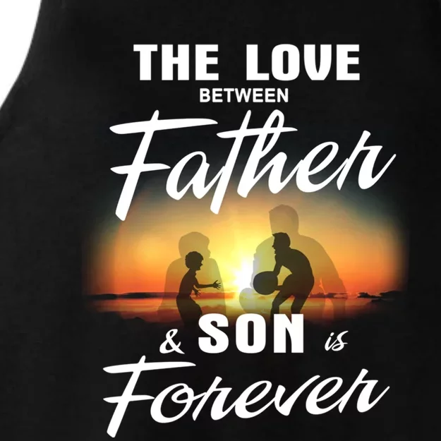 The Love Between Father And His Son Is Forever Meaningful Gift Ladies Tri-Blend Wicking Tank