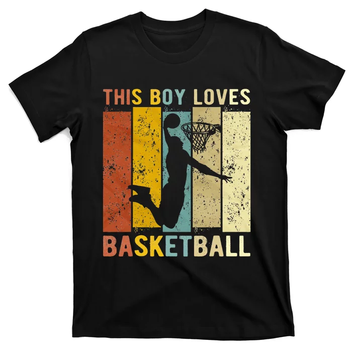 This  Loves Basketball Boys Basketball T-Shirt