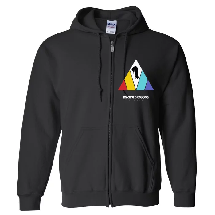 Triangle Logo Black Full Zip Hoodie