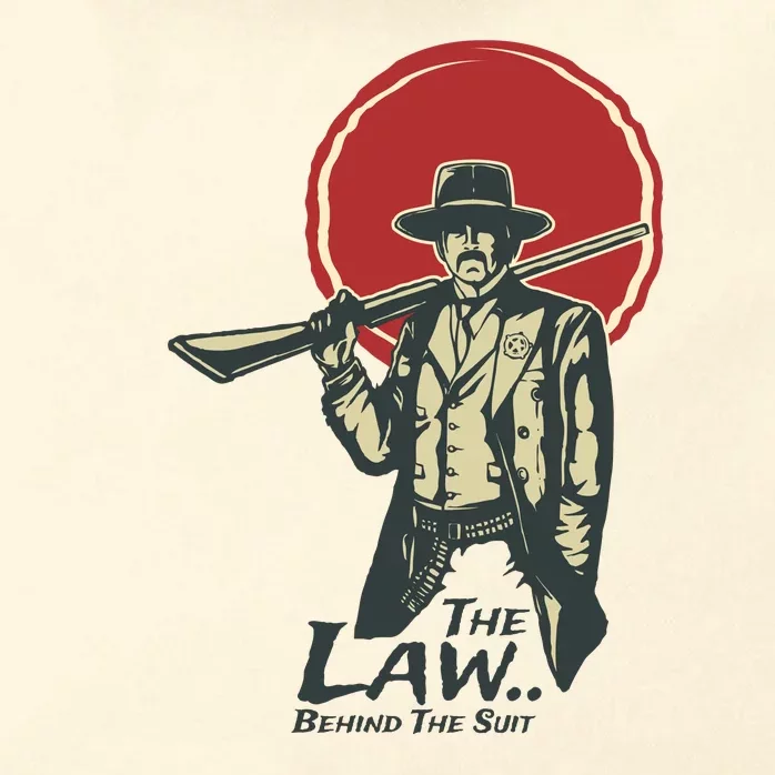 The Law Behind The Suit Retro Cowboy Zip Tote Bag