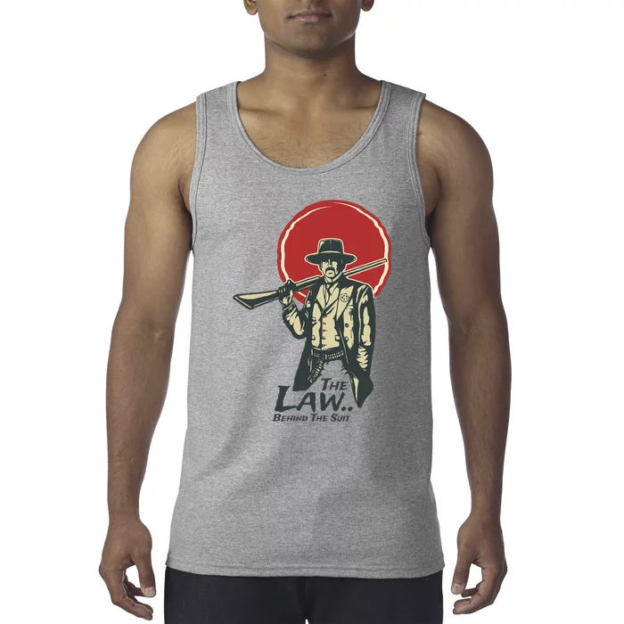 The Law Behind The Suit Retro Cowboy Tank Top