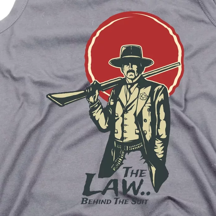 The Law Behind The Suit Retro Cowboy Tank Top