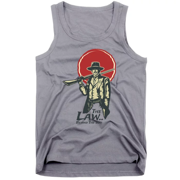 The Law Behind The Suit Retro Cowboy Tank Top