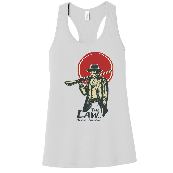 The Law Behind The Suit Retro Cowboy Women's Racerback Tank