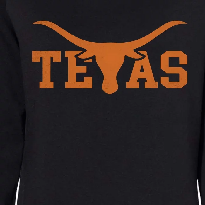 Texas Longhorn Bull Texas Cowboy Womens California Wash Sweatshirt