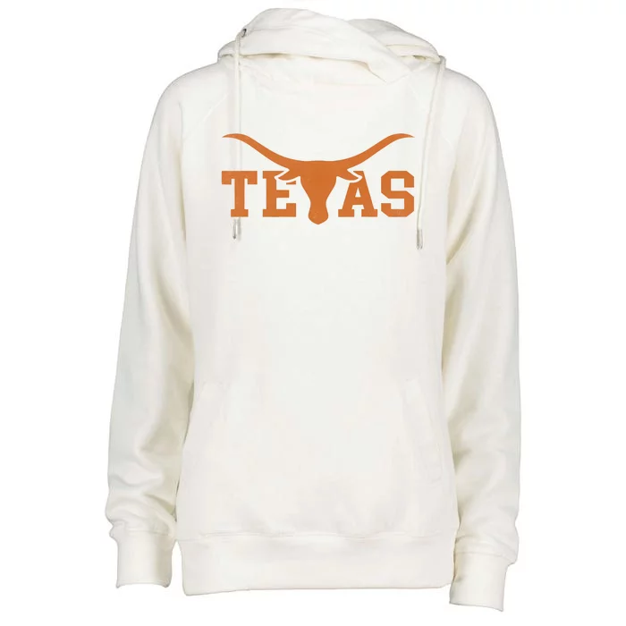 Texas Longhorn Bull Texas Cowboy Womens Funnel Neck Pullover Hood