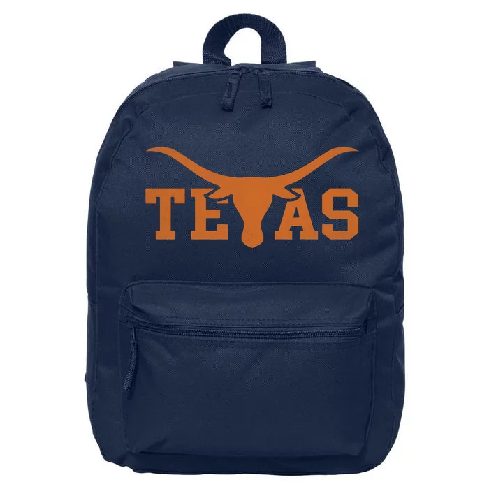 Texas Longhorn Bull Texas Cowboy 16 in Basic Backpack