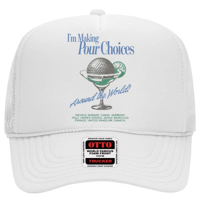 The Lost Bros IM Making Your Choices Around The World High Crown Mesh Trucker Hat