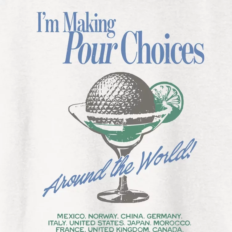 The Lost Bros IM Making Your Choices Around The World Women's Crop Top Tee