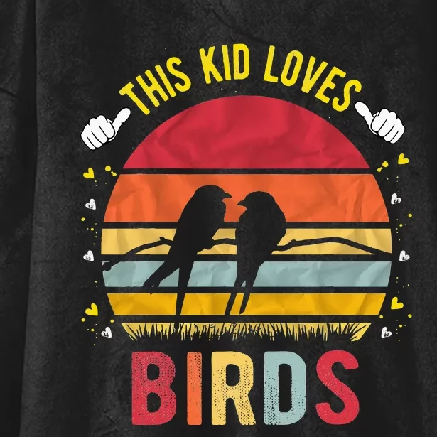 This Loves Birds Boy And Girl Bird Hooded Wearable Blanket