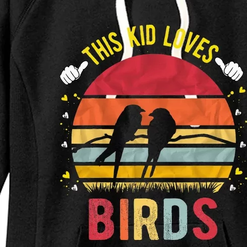 This Loves Birds Boy And Girl Bird Women's Fleece Hoodie