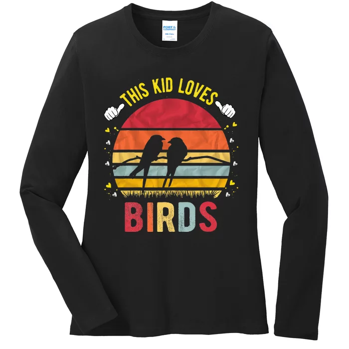 This Loves Birds Boy And Girl Bird Ladies Long Sleeve Shirt