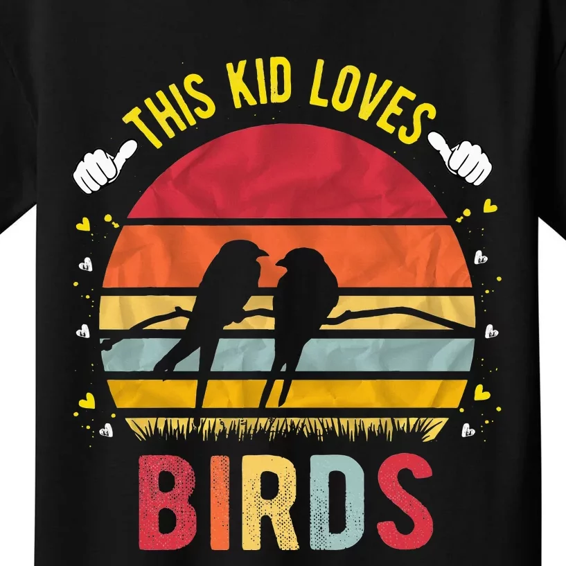 This Loves Birds Boy And Girl Bird Kids T-Shirt