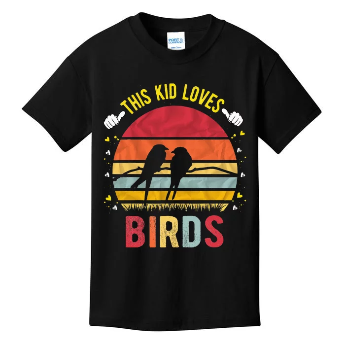 This Loves Birds Boy And Girl Bird Kids T-Shirt