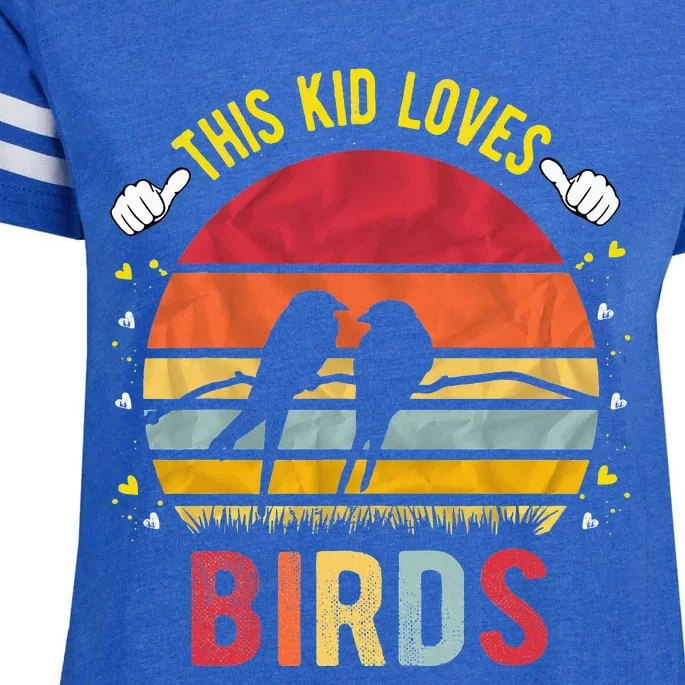 This Loves Birds Boy And Girl Bird Enza Ladies Jersey Football T-Shirt