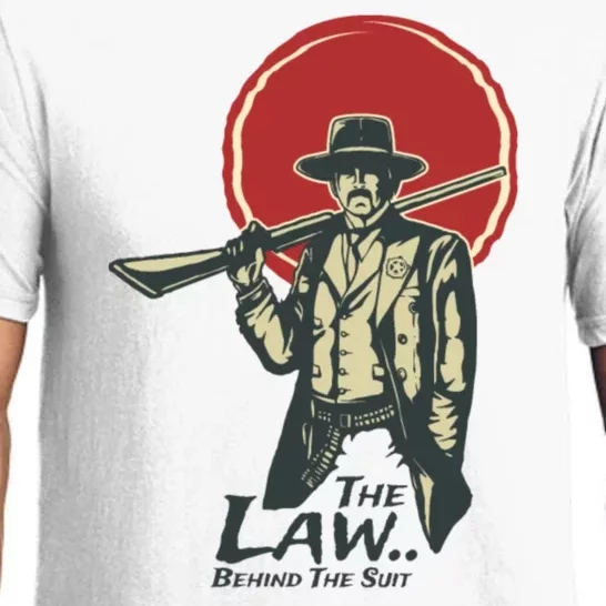 The Law Behind The Suit Retro Cowboy Funny Gift Pajama Set