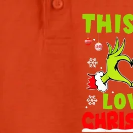 This Loves Christmas Xmas Pajama Dry Zone Grid Performance Polo