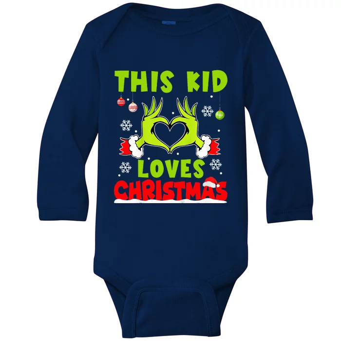 This Loves Christmas Xmas Pajama Baby Long Sleeve Bodysuit