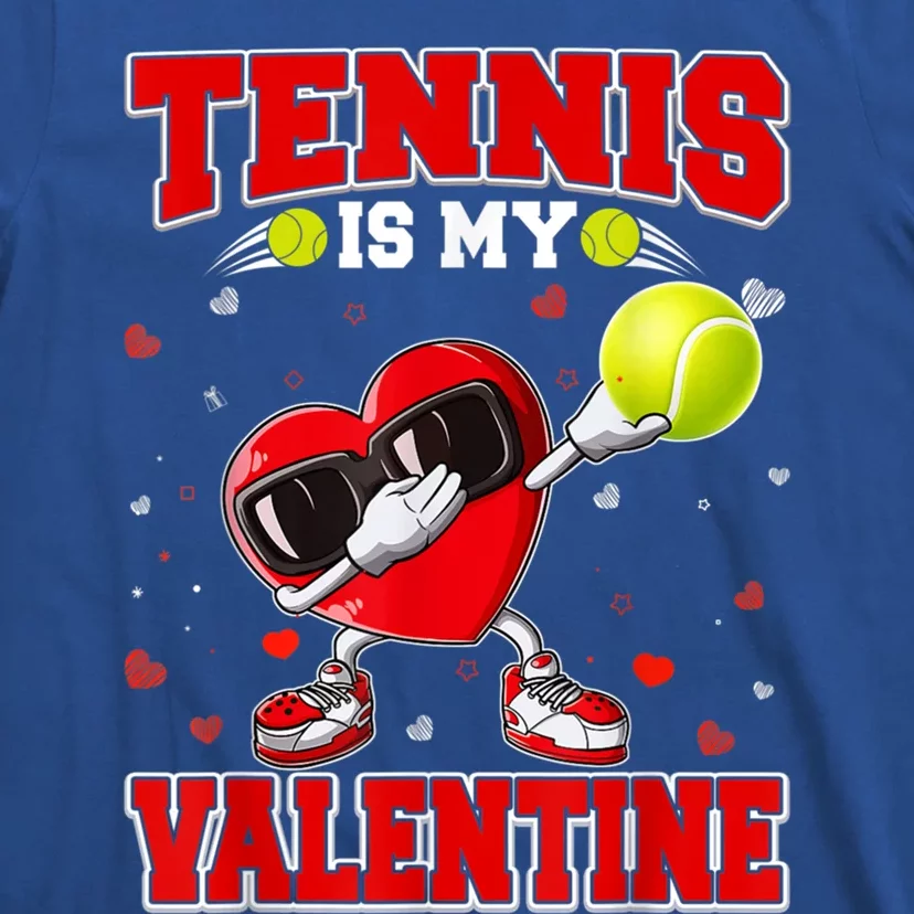 Tennis Lover Cute Heart Dabbing Valentines Day Cool Gift T-Shirt