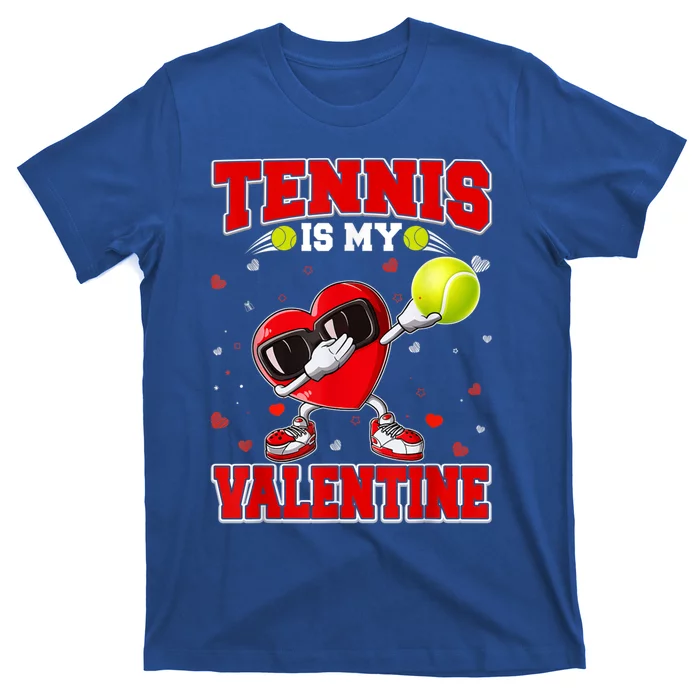 Tennis Lover Cute Heart Dabbing Valentines Day Cool Gift T-Shirt