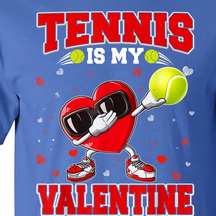 Tennis Lover Cute Heart Dabbing Valentines Day Cool Gift Tall T-Shirt