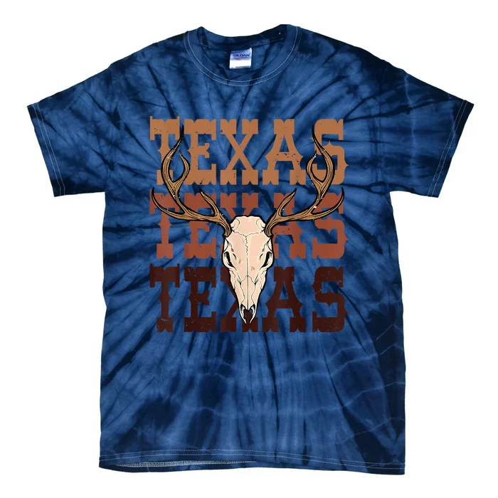 Texas Longhorn Cowboy Cowgirl Western Texas Tie-Dye T-Shirt