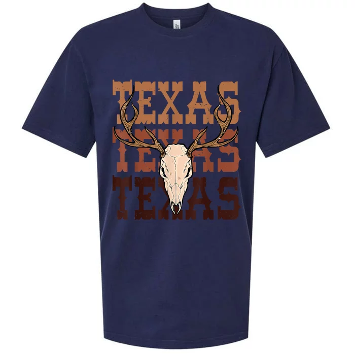 Texas Longhorn Cowboy Cowgirl Western Texas Sueded Cloud Jersey T-Shirt