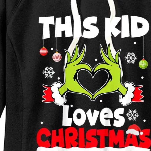 This Loves Christmas Xmas Pajama Women's Fleece Hoodie