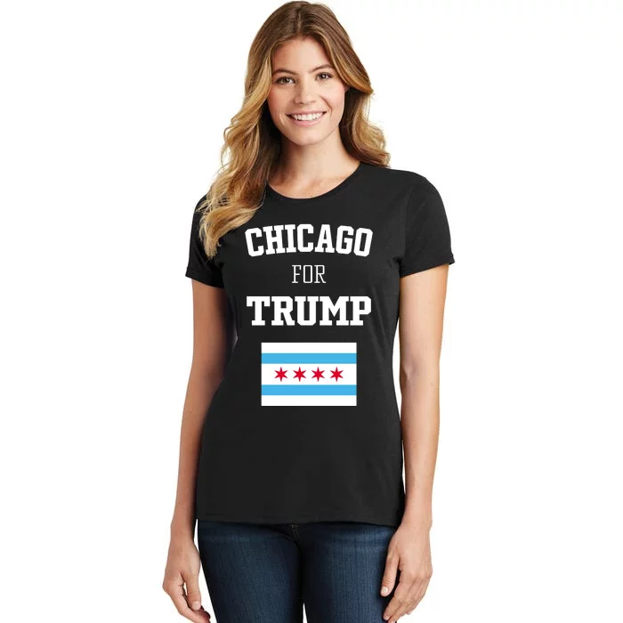 The Lioness Chicago For Trump Flag Women's T-Shirt