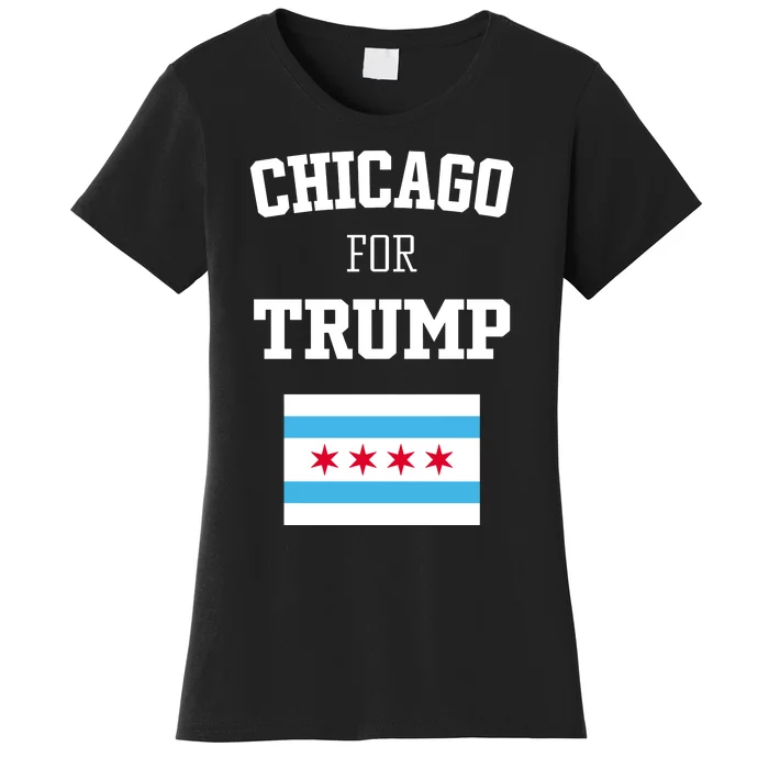 The Lioness Chicago For Trump Flag Women's T-Shirt