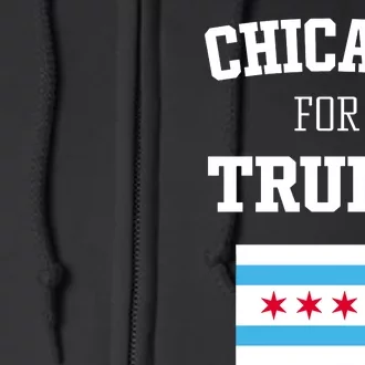 The Lioness Chicago For Trump Flag Full Zip Hoodie