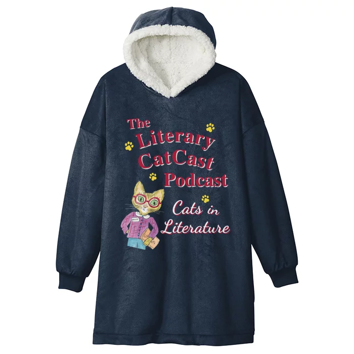 The Literary Catcast Podcast Hooded Wearable Blanket