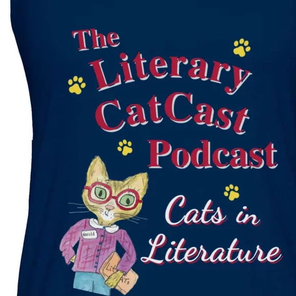 The Literary Catcast Podcast Ladies Essential Flowy Tank