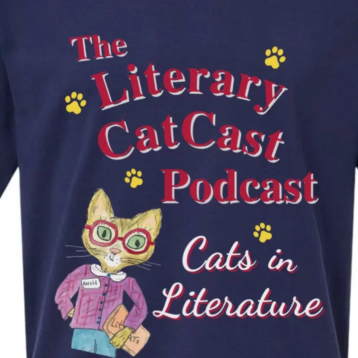 The Literary Catcast Podcast Sueded Cloud Jersey T-Shirt