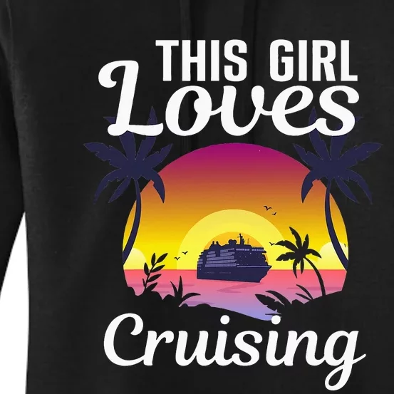 Travel Lover Cool Cruising Art For Cruise Ship Women's Pullover Hoodie